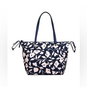 Kate Spade New York Nightcap Garden Vine Diaper Travel Bag in Pink and Blue